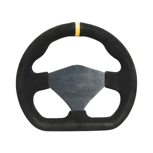 Mountney 'M' Range 250mm 3 Spoke Flat-Dished Black Alcantara Motorsport Steering Wheel With Blank Black Centre - Flat Bottomed Mountney Classic - Mountney Classic