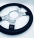 Mountney Traditional 14" 4 Spoke Semi-Dished Black Leather Steering Wheel With Polished Centre Mountney Classic - Mountney Classic