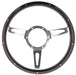 Mountney Traditional Classic 15" 3 Spoke Semi-Dished Dark Woodrim Riveted Steering Wheel Mountney Classic - Mountney Classic